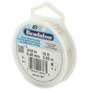Beadalon Rijgdraad 49 draads 0.46mm Silver