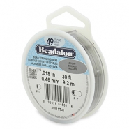 Beadalon Rijgdraad 49 draads 0.46mm Bright Stainless Steel