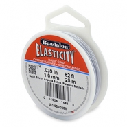 Beadalon elastiek rijgdraad 1.0mm 25 meter Satin Silver