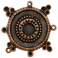 Bedels TQ metaal rond Boho style met settingen Koper (nikkelvrij)