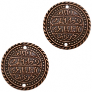Bedels TQ metaal tussenstuk oosterse munt 32mm Koper (nikkelvrij)