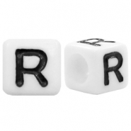 Letterkralen van acryl letter R Wit