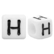 Letterkralen van acryl letter H Wit
