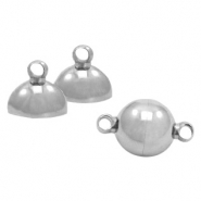 Roestvrij stalen (RVS) Stainless steel onderdelen magneetslot ball 10mm Antiek zilver