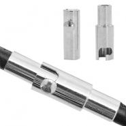 Roestvrij stalen (RVS) Stainless steel onderdelen magneetslot Ø2mm Antiek zilver
