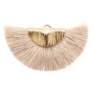 Kwastjes hanger Gold-misty grey rose