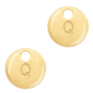 Basic Quality metalen bedels initial Q Goud (nikkelvrij)