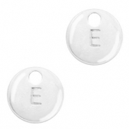 Basic Quality metalen bedels initial E Antiek zilver (nikkelvrij)