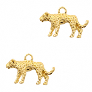 Basic Quality metalen bedels luipaard Goud (nikkelvrij)