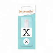ImpressArt slagletter Monogram hoofdletter X 10mm Zilver
