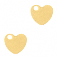 Roestvrij stalen (RVS) stainless steel bedels hart Goud