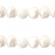 BQ Zoetwaterparels nugget rond 7-8mm Naturel white