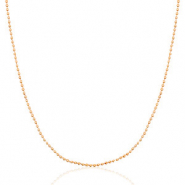 Roestvrij stalen (RVS) Stainless steel kettingen ball chain Mix & Match Rosé goud