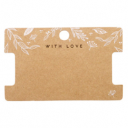Sieraden kaartjes 'with love' Floral Brown