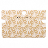 Sieraden kaartjes 'with love' Art Deco Brown