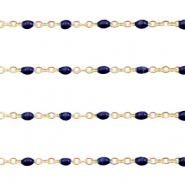 Roestvrij stalen (RVS) Stainless steel onderdelen jasseron 1mm Donker blauw-goud