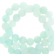 Natuursteen kralen kwarts 8mm mat Turquoise green