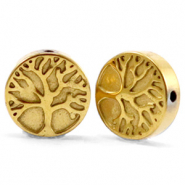 Hematite kralen levensboom 10mm Gold