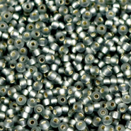 Miyuki rocailles 11/0 Silverlined matte gray 11-21f