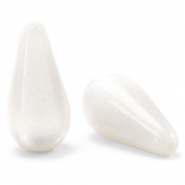 Super Polaris Elements kralen druppel vorm shiny Bianco white