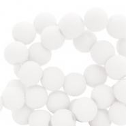 8 mm acryl kralen matt White