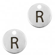 Bedels DQ metaal initial R Antiek zilver (nikkelvrij)