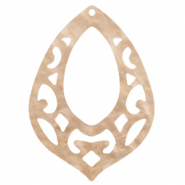 Resin hangers barok druppel Light semolina beige