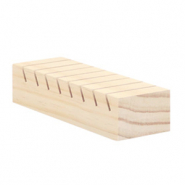 Sieraad display hout voor sieraden kaartjes acht rijen Natural (natuurlijke kleur van het hout)
