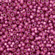 Miyuki rocailles 11/0 Silverlined dyed duracoat peony pink 11-4247