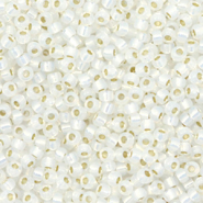 Miyuki rocailles 11/0 Gilt lined white opal 11-551