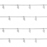 Roestvrij stalen (RVS) Stainless steel onderdelen jasseron veertjes Zilver