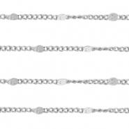 Roestvrij stalen (RVS) Stainless steel onderdelen jasseron schakel Zilver