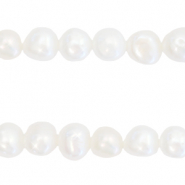 BQ Zoetwaterparels nugget rond 7-8mm Naturel white