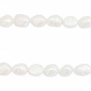 BQ Zoetwaterparels nugget ovaal 8x5-6mm Natural white