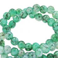6 mm glaskralen gemêleerd Green ash