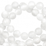 Polaris kralen rond 6 mm Mosso shiny Brilliant white