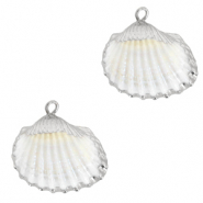 Schelp hangers specials Kokkel Silver-White