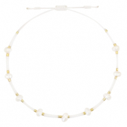 Trendy armbanden pearl Miyuki White