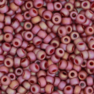 Miyuki rocailles 8/0 Opaque glazed frosted rainbow dark red 8-4696