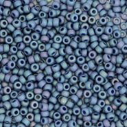 Miyuki rocailles 11/0 Opaque glazed frosted rainbow bayberry blue 11-4703