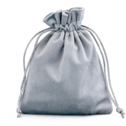 Sieraad zakje velvet Grey