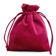 Sieraad zakje velvet Port red