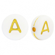 Letterkralen van acryl A White-gold