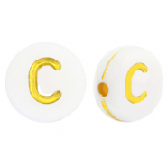 Letterkralen van acryl C White-gold