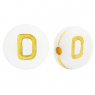 Letterkralen van acryl D White-gold