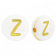 Letterkralen van acryl Z White-gold