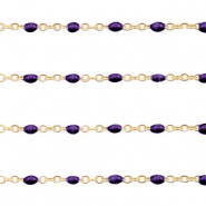 Roestvrij stalen (RVS) Stainless steel onderdelen jasseron 1mm Regal purple-goud
