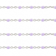 Roestvrij stalen (RVS) Stainless steel onderdelen jasseron 1mm Grapevine purple-zilver