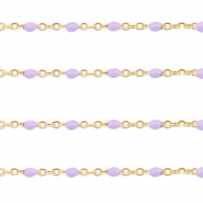 Roestvrij stalen (RVS) Stainless steel onderdelen jasseron 1mm Grapevine purple-goud