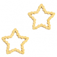 Roestvrij stalen (RVS) Stainless steel bedels/tussenstuk star Goud